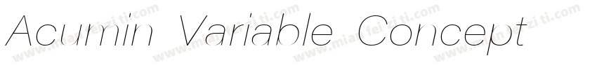 Acumin Variable Concept这个字体可以商用吗字体转换